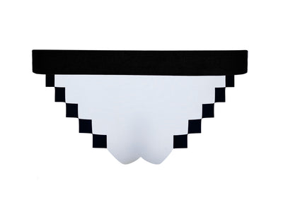 Pixel Classic Pong White Bikini Bottom